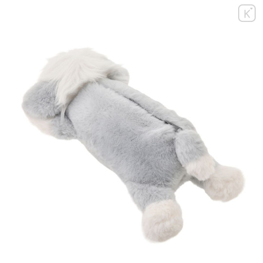 Japan Disney Store Fluffy Plush Pen Case - The Little Mermaid : Dog Max Laying Down - 4