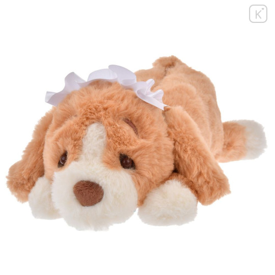 Japan Disney Store Fluffy Plush Pen Case - Peter Pan : Dog Nana Laying Down - 1