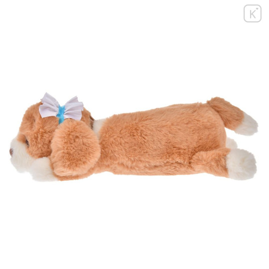 Japan Disney Store Fluffy Plush Pen Case - Peter Pan : Dog Nana Laying Down - 3