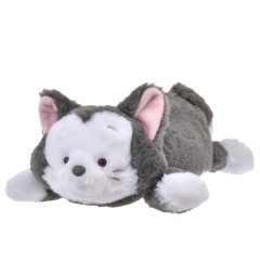 Japan Disney Store Fluffy Plush Pen Case - Pinocchio : Cat Figaro Laying Down