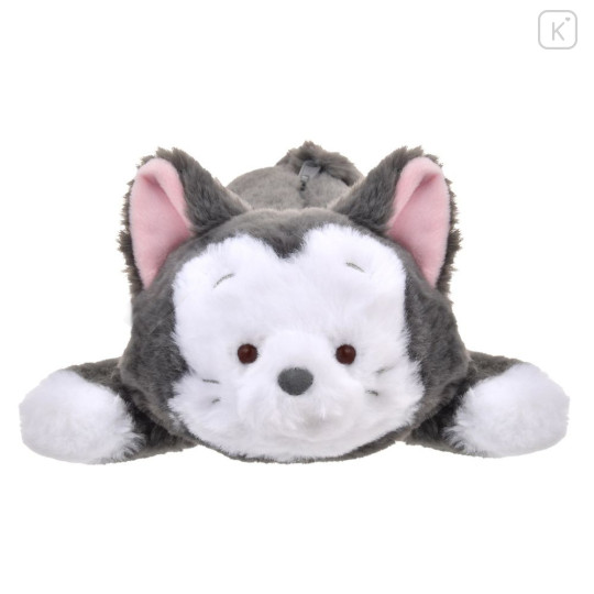 Japan Disney Store Fluffy Plush Pen Case - Pinocchio : Cat Figaro Laying Down - 2