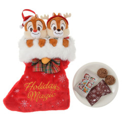 Japan Disney Store Cookie & Boot Mascot - Chip & Dale : Christmas 2025 Crunch Chocolate