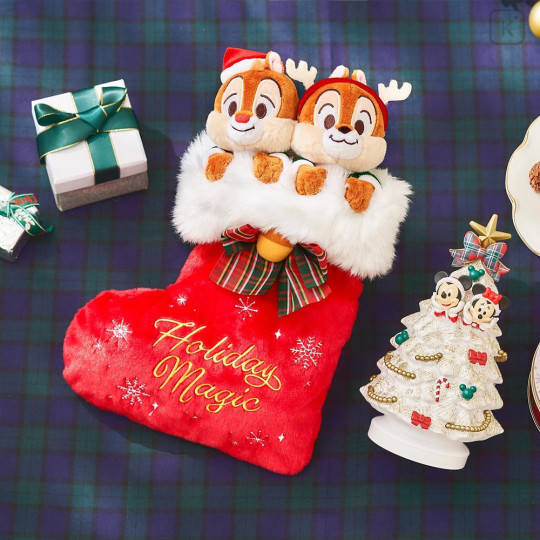Japan Disney Store Cookie & Boot Mascot - Chip & Dale : Christmas 2025 Crunch Chocolate - 8