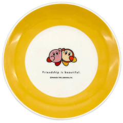 Japan Kirby Porcelain Small Plate - Kirby & Waddle Dee : Beautiful Friendship Yellow