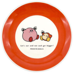 Japan Kirby Porcelain Small Plate - Kirby & Waddle Dee : Eat and Eat Get Bigger