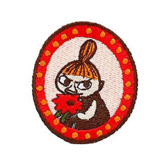 Japan Moomin Fluffy Embroidery Wappen Iron-on Applique Patch - Little My : Flower