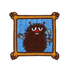 Japan Moomin Fluffy Embroidery Wappen Iron-on Applique Patch - Moomin : Stinky Blue