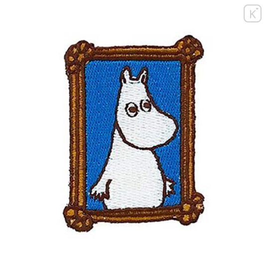 Japan Moomin Fluffy Embroidery Wappen Iron-on Applique Patch - Moomintroll : Blue - 1
