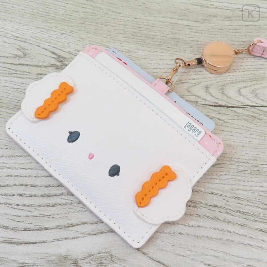 Japan Sanrio Pass Case Card Holder & Reel - Cogimyun : Face - 3
