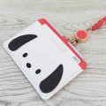 Japan Sanrio Pass Case Card Holder & Reel - Pochacco : Face Red - 3