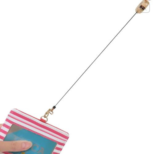 Japan Sanrio Pass Case Card Holder & Reel - Pochacco : Face Red - 4