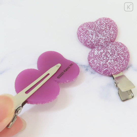 Japan Pure Gummy Hair Clip Set - Grape Flavor - 2