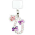 Japan Gloomy Bear Beaded Hand Strap Phone Charm - Purple - 1