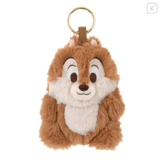 Japan Disney Store Eco Shopping Bag & Mascot Pouch - Chip : Fur Bag Charm - 3