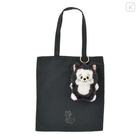 Japan Disney Store Eco Shopping Bag & Mascot Pouch - Pinocchio : Cat Figaro Fur Bag Charm - 1