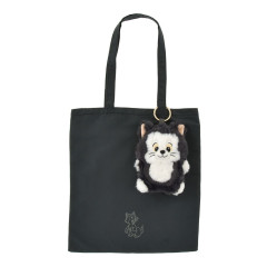 Japan Disney Store Eco Shopping Bag & Mascot Pouch - Pinocchio : Cat Figaro Fur Bag Charm