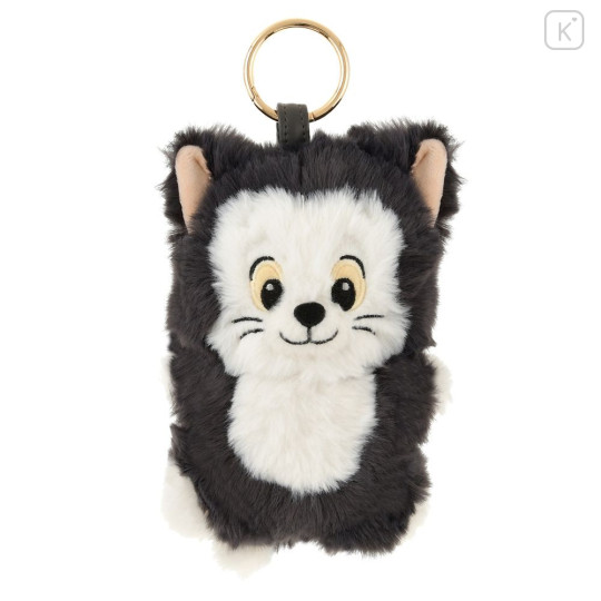 Japan Disney Store Eco Shopping Bag & Mascot Pouch - Pinocchio : Cat Figaro Fur Bag Charm - 3