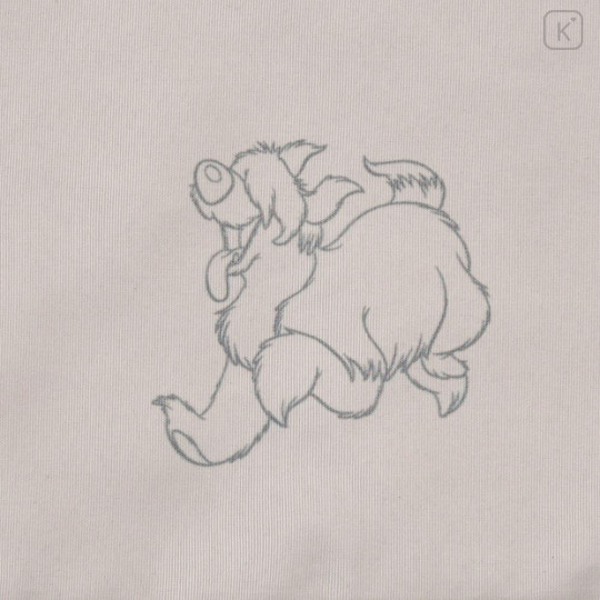 Japan Disney Store Eco Shopping Bag & Mascot Pouch - The Little Mermaid : Dog Max Fur Bag Charm - 6