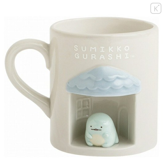 Japan San-X 3D Porcelain Mug - Sumikko Gurashi : Sumikko's Favorite Tokage Grey - 1