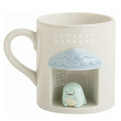 Japan San-X 3D Porcelain Mug - Sumikko Gurashi : Sumikko's Favorite Tokage Grey