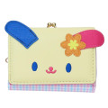 Japan Sanrio Clasp Trifold Wallet - Usahana : Gingham - 1