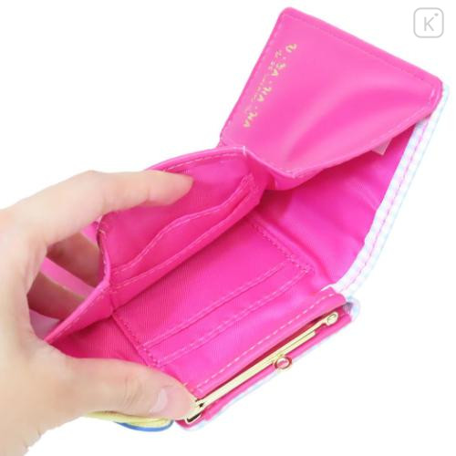 Japan Sanrio Clasp Trifold Wallet - Usahana : Gingham - 4