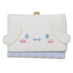 Japan Sanrio Clasp Trifold Wallet - Cinnamoroll : White Blue