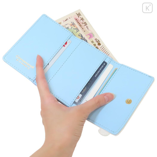 Japan Sanrio Clasp Trifold Wallet - Cinnamoroll : White Blue - 3