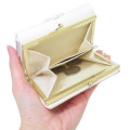 Japan Sanrio Clasp Trifold Wallet - Pochacco : White Red Stripe - 5