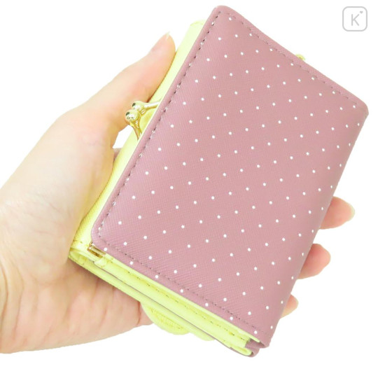 Japan Sanrio Clasp Trifold Wallet - Pompompurin : Yellow Brown - 2
