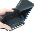Japan Sanrio Clasp Trifold Wallet - Kuromi : Gingham - 4