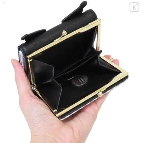 Japan Sanrio Clasp Trifold Wallet - Kuromi : Gingham - 5