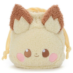 Japan Pokemon Plush Drawstring Bag - Pichu : Pokepeace Face