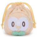 Japan Pokemon Plush Drawstring Bag - Rowlet : Pokepeace Face - 1