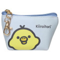 Japan San-X Triangular Mini Pouch - Kiiroitori : Face Pale Blue - 1