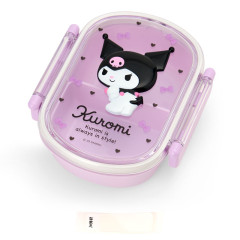 Japan Sanrio Original Bento Lunch Box 360ml - Kuromi : Purple Ribbon