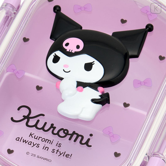 Japan Sanrio Original Bento Lunch Box 360ml - Kuromi : Purple Ribbon - 2