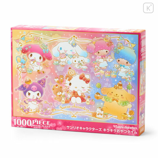 Japan Sanrio Jigsaw Puzzle 1000pcs - Characters Snack Time - 1