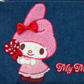 Japan Sanrio Sagara Embroidered Denim Pouch - My Melody : Heart Candy - 4