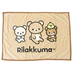 Japan San-X Flannel Lap Blanket - Rilakkuma : Light Brown