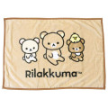 Japan San-X Flannel Lap Blanket - Rilakkuma : Light Brown - 1