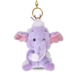 Japan Disney Store Fluffy Plush Keychain - Winnie the Pooh : White Pooh Lumpy Wink