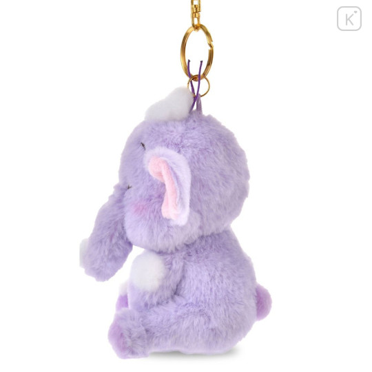 Japan Disney Store Fluffy Plush Keychain - Winnie the Pooh : White Pooh Lumpy Wink - 3
