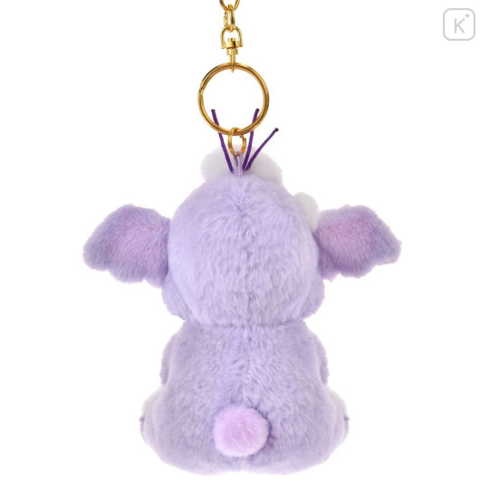 Japan Disney Store Fluffy Plush Keychain - Winnie the Pooh : White Pooh Lumpy Wink - 4