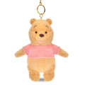 Japan Disney Store Fluffy Plush Keychain - Pooh : White Pooh Reversible 2 Way - 3