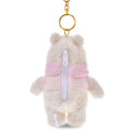 Japan Disney Store Fluffy Plush Keychain - Pooh : White Pooh Reversible 2 Way - 5