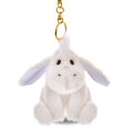 Japan Disney Store Fluffy Plush Keychain - Eeyore : White Pooh Reversible 2 Way - 2