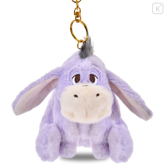 Japan Disney Store Fluffy Plush Keychain - Eeyore : White Pooh Reversible 2 Way - 3