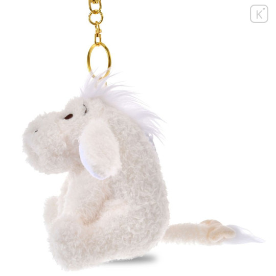 Japan Disney Store Fluffy Plush Keychain - Eeyore : White Pooh Reversible 2 Way - 4