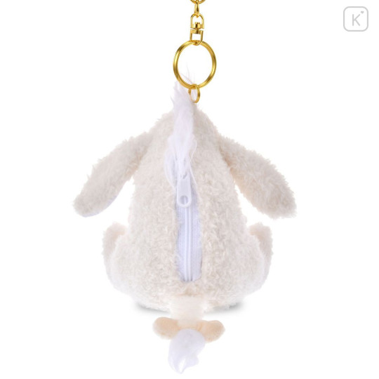 Japan Disney Store Fluffy Plush Keychain - Eeyore : White Pooh Reversible 2 Way - 5